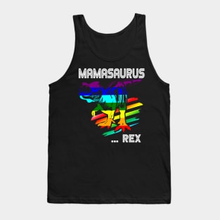 Mamasaurus Rex Womens Gay Pride LGBT Dinosaur Ally T-Shirt Tank Top